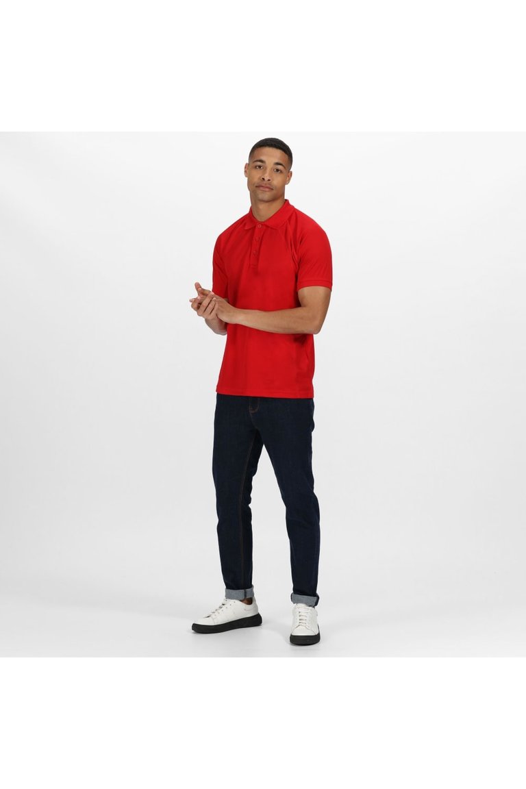 Hardwear Mens Coolweave Short Sleeve Polo Shirt - Classic Red