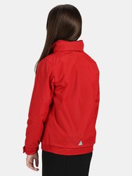 Kids/Childrens Waterproof Windproof Dover Jacket - Classic Red/Navy