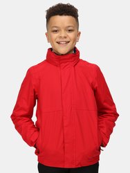 Kids/Childrens Waterproof Windproof Dover Jacket - Classic Red/Navy - Classic Red/Navy