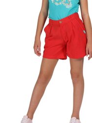 Kids Damita Vintage Look Shorts - Coral Blush