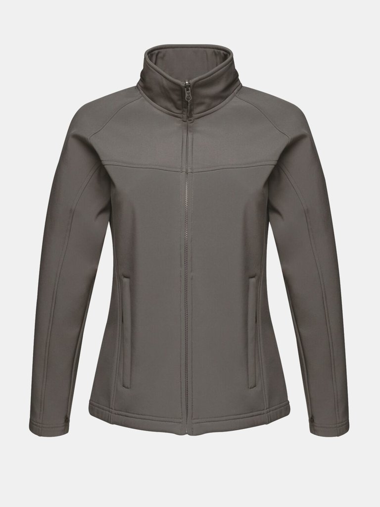 Ladies Uproar Softshell Wind Resistant Jacket - Seal Grey - Seal Grey
