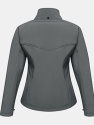 Ladies Uproar Softshell Wind Resistant Jacket - Seal Grey