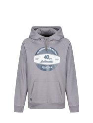 Mens 40 Years Graphic Print Hoodie - Rock Grey