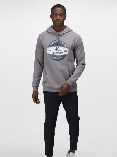 Regatta Mens 40 Years Graphic Print Hoodie - Rock Grey product