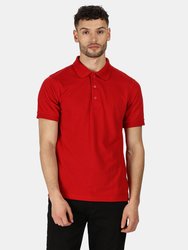 Mens 65/35 Short Sleeve Polo Shirt - Classic Red - Classic Red