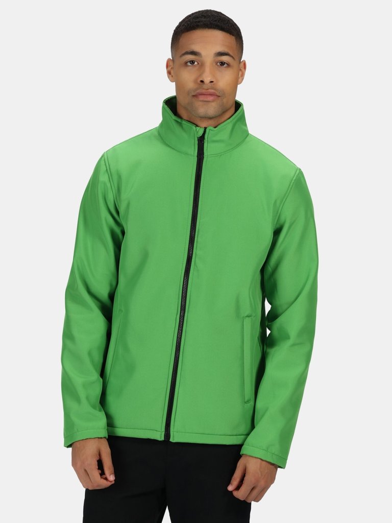 Mens Ablaze Printable Softshell Jacket - Extreme Green/Black - Extreme Green/Black
