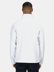 Mens Ablaze Printable Softshell Jacket - White/Light Steel