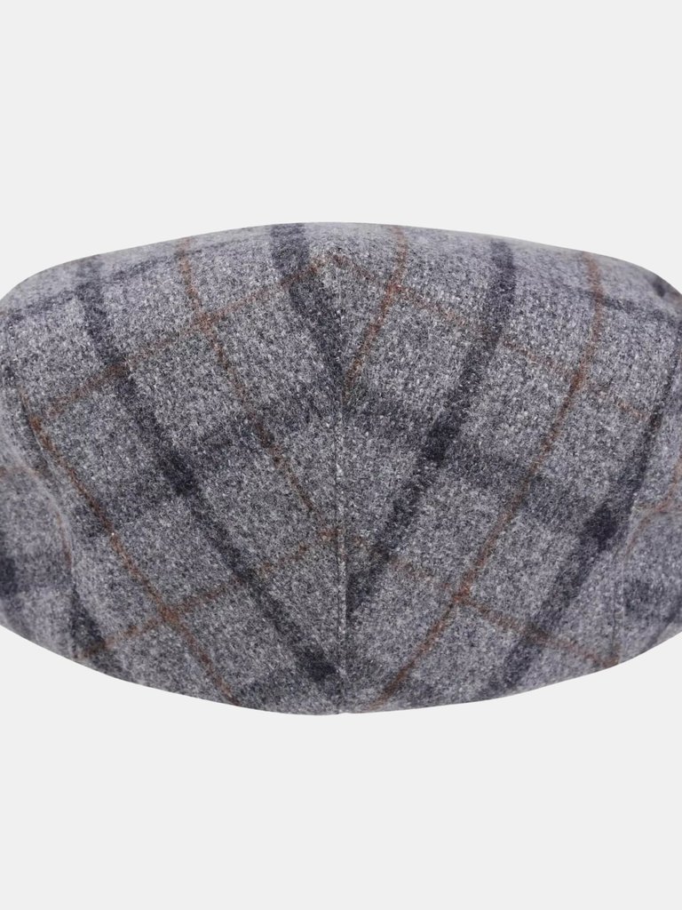 Mens Acre Checked Tweed Driving Cap