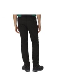 Mens Adventure Tech Geo II Regular Leg Softshell Trousers - Black