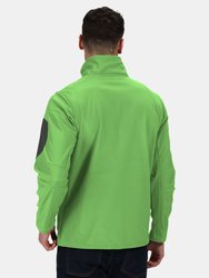 Mens Arcola 3 Layer Waterproof And Breathable Softshell Jacket - Extreme Green/Seal Gray