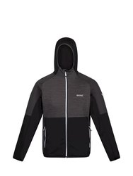 Mens Attare Hooded Soft Shell Jacket - Black/Dark Grey