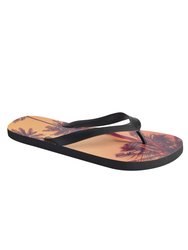 Mens Bali Flip Flops - Sunset Palm - Sunset Palm