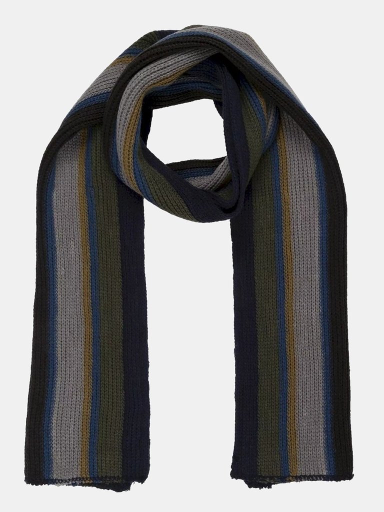 Mens Balton III Multi Stripe Scarf - Multicolored