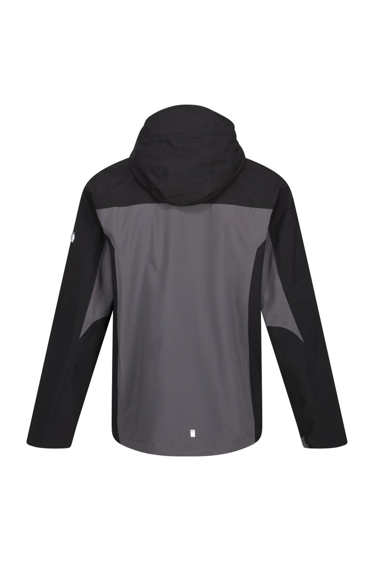 Mens Birchdale Waterproof Hooded Jacket - Dark Grey/Black