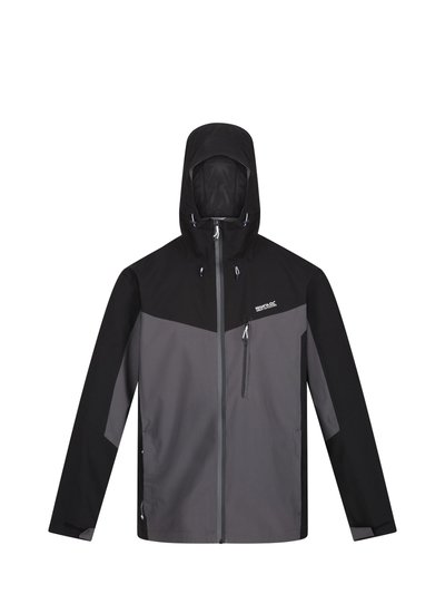 Regatta Mens Birchdale Waterproof Hooded Jacket - Dark Grey/Black product