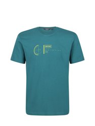 Mens Breezed Compass T-Shirt - Pacific Green