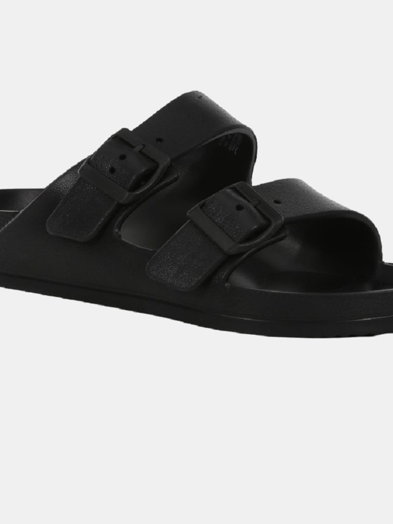 Mens Brooklyn Dual Straps Sandals - Black