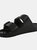 Mens Brooklyn Dual Straps Sandals - Black