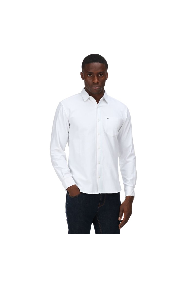 Mens Brycen Long-Sleeved Formal Shirt - White