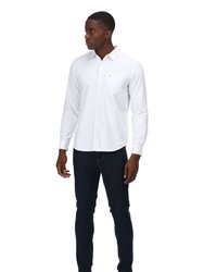 Mens Brycen Long-Sleeved Formal Shirt - White - White