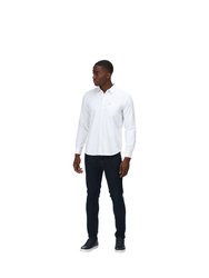 Mens Brycen Oxford Long-Sleeved Shirt - White