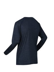 Mens Burlow Marl Long-Sleeved T-Shirt - Moonlight Denim Marl