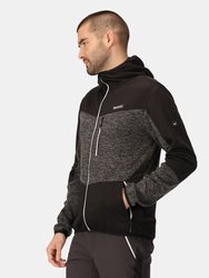 Mens Cadford V Marl Full Zip Fleece Jacket - Ash/Black