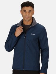 Mens Cera V Wind Resistant Soft Shell Jacket - Navy Marl - Navy Marl