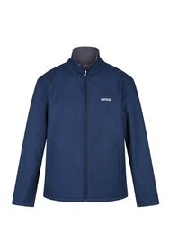 Mens Cera V Wind Resistant Soft Shell Jacket - Navy Marl