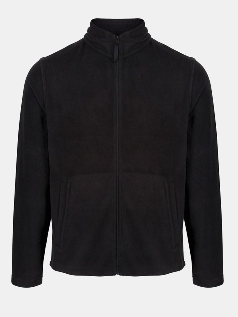 Mens Classic Micro Fleece Jacket - Black - Black