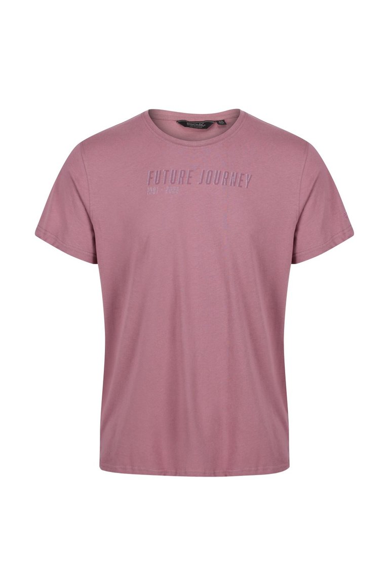 Mens Cline VI Established Cotton T-Shirt - Mauve