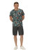 Mens Cline VI Hawaiian Cotton T-Shirt - Navy