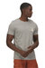Mens Cline VI Marl Cotton T-Shirt - Silver Grey