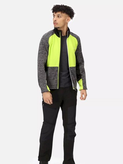 Regatta Mens Coladane IV Full Zip Fleece Jacket - Dark Grey/Bright Kiwi product