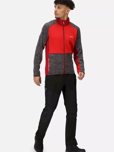 Regatta Mens Coladane IV Full Zip Fleece Jacket - Dark Grey/Chinese Red product