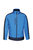 Mens Contrast 3 Layer Softshell Full Zip Jacket - Light Blue/Black Blue - Light Blue/Black Blue
