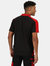 Mens Contrast Coolweave Polo Shirt- Black/Classic Red