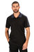 Mens Contrast Coolweave Polo Shirt - Black/Seal Gray - Black/Seal Gray