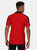 Mens Contrast Coolweave Polo Shirt - Classic Red/Black