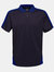Mens Contrast Coolweave Polo Shirt - Navy/New Royal - Navy/New Royal