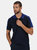 Mens Contrast Coolweave Polo Shirt - Navy/New Royal