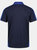 Mens Contrast Coolweave Polo Shirt - Navy/New Royal