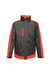 Mens Contrast Full Zip Jacket - Graphite Black/Raspberry Red