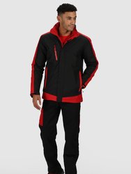 Mens Contrast Full Zip Jacket - Graphite Black/Raspberry Red - Graphite Black/Raspberry Red