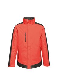 Mens Contrast Full Zip Jacket - Raspberry Red/Graphite Black