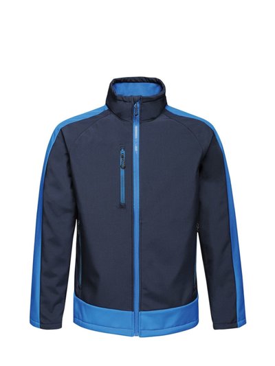 Regatta Mens Contrast Three Layer Printable Soft Shell Jacket - Navy/New Royal product