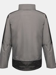 Mens Contrast Waterproof Shell Jacket - Seal Gray/Black - Seal Gray/Black