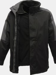 Mens Defender III 3-In-1 Waterproof Windproof Jacket - Black/Seal Grey