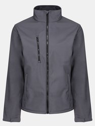 Mens Eco Ablaze Full Zip Soft Shell Jacket - Seal Grey/Black