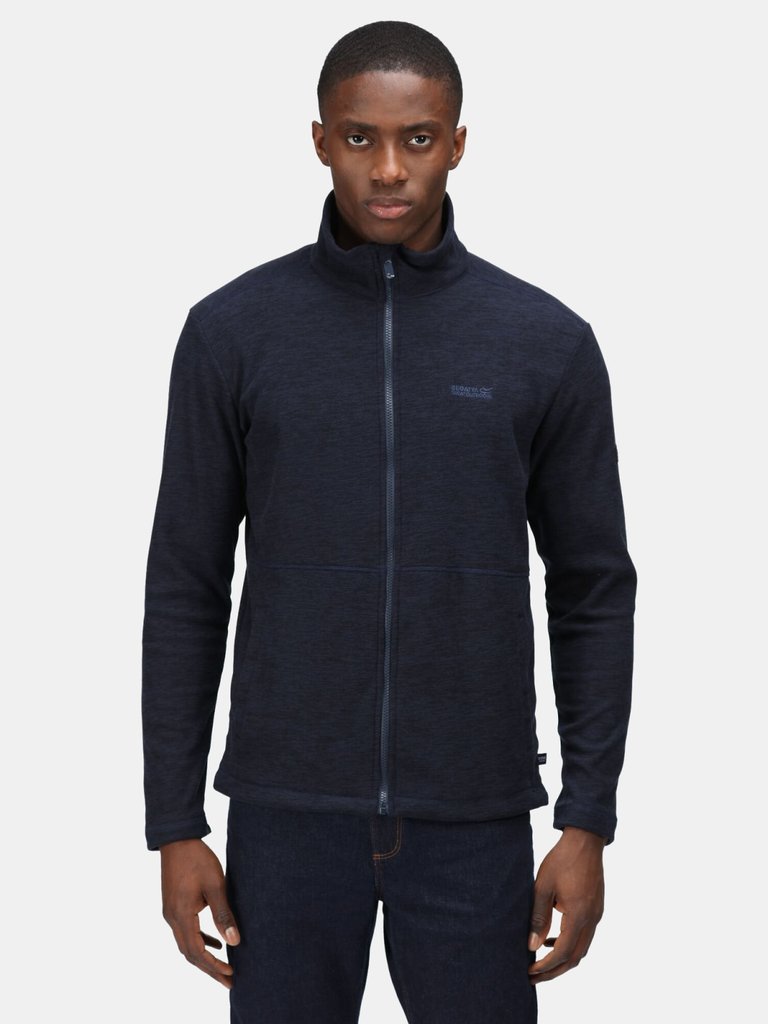 Mens Eildon Fleece Jacket - Navy/Black Marl